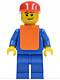Airport - Blue 3 Button Jacket & Tie, Red Cap, Blue Legs, Orange Vest